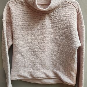 Calia By Carrie Underwood SMALL Textured Funnel/Mock Neck Sweater Light Pink